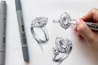 design 3d cad jewelry rings for 3d printing and rendering
