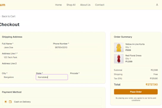 develop a responsive online store website