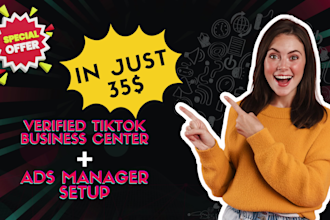 create verified tiktok business center with complete ads manager setup