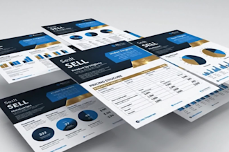 design product sale flyer, advertisement flyer and sell sheet