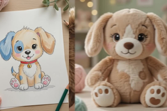 design handmade soft custom plush toys dolls 3d toy card models for production