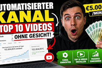 richte deinen youtube automatisierungskanal ein und erstelle top 10 videos