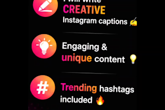 write creative instagram captions and social media content