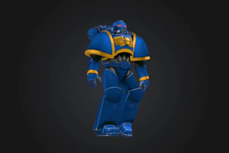 show you the power of low poly space marine