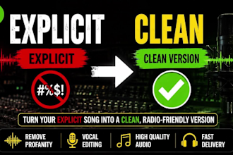 make a clean radio edit of your explicit song