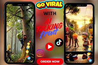 create viral ai talking fruit talking object 3d animation tiktok, youtube videos