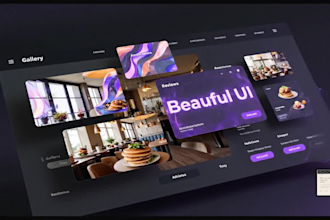 create a stunning responsive website for cafe, restaurant