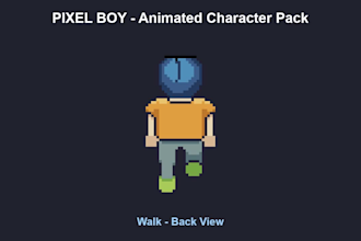 draw pixel art game characters with walk animations