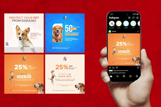 design a creative instagram carousel post and a facebook ads