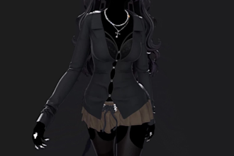 create vrchat outfits, game assets, props and optimized 3d models