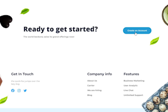 create a landing page and UI kit