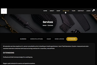 create luxury salon websites