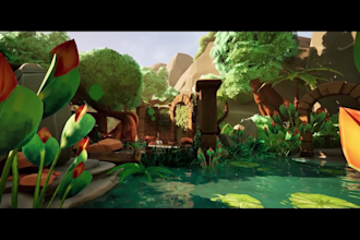 design stylized 2d 3d game environment, game level design in unity and ue5
