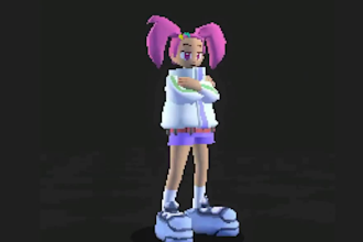 create ps1 ps2 psx low poly 3d character animation rigging retro game animation
