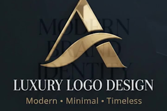 design a modern luxury logo and complete brand identity