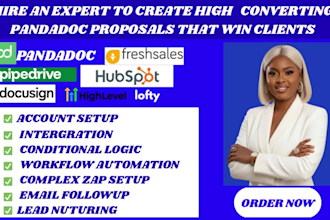 setup freshsales pipedrive proposal templates using pandadoc proposify docusign