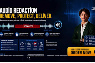 do audio redaction to remove names and sensitive info