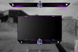 do custom anime vtuber animated stream overlay package furry twitch logo intro