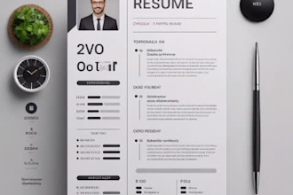 create 3 modern  cvs, resume and certificate in ms word
