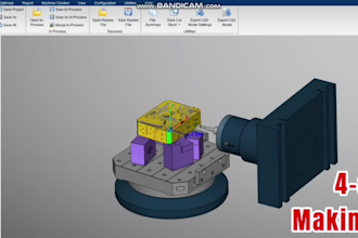 do 3, 4 and 5 axis cam programming, check vericut