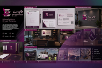luxury business logo with branding kit and brand identity