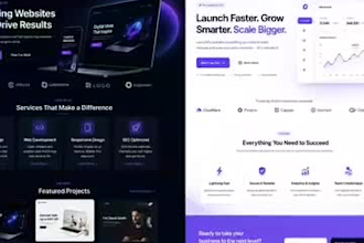 design and code modern responsive landing page HTML CSS
