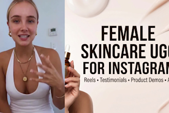 produce female skincare ugc video for instagram