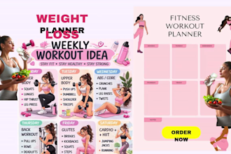 design fitness tracker weight loss meal planner revamp fitness ebook gym guide