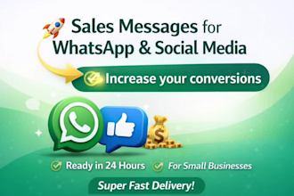 write professional sales messages for whatsapp and social media
