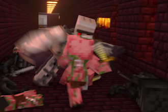 create epic minecraft cinematic animation, trailer, music video and parody