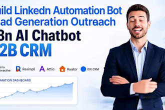 build linkedin automation bot lead generation outreach n8n ai chatbot b2b CRM