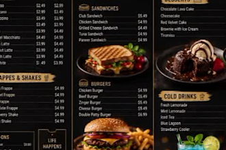 design modern restaurant menu, cafe menu and food menu