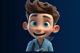 design custom 3d pixar style cartoon character or ai avatar 3d cartoon ai avatar
