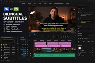 add subtitles in english and or spanish to your video