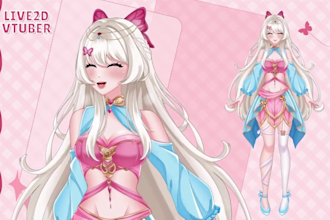draw live2d model vtuber design 2d vtuber model vtuber rigging