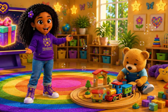 create viral educational kids learning videos for youtube, 3d 2d kids videos