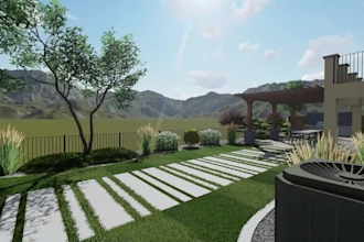 create a 2d and 3d landscape design