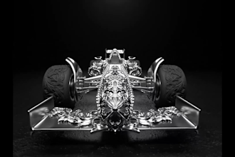 create a cinematic, photorealistic 3d car animations