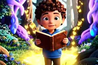 create ai kids story videos, youtube video, bedtime cartoon story, nusery rythme