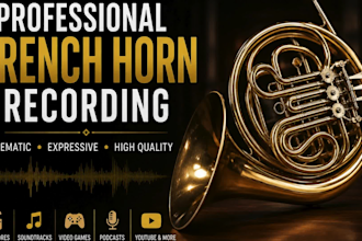 record professional cinematic french horn for your song,soundtrack or film score