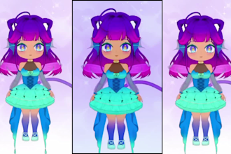 create 3d vtuber filter, vrm avatar, ar face filter for tiktok and vtube studio
