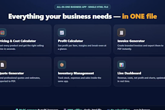 build a custom invoice generator and pricing calculator business app