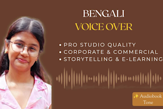 be your trained bengali voice over artist