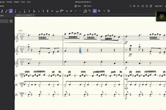 transcribe handwritten scores into clean pdf