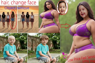 change face, replace face, object remove from photo