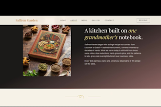 create a premium restaurant website
