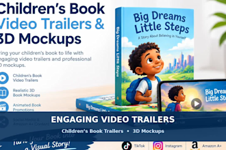 create children book video trailer and book promo