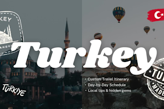 create a professional custom travel itinerary for your trip