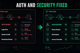 build or fix secure supabase apps with auth and rls