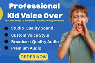record boy kid voiceover anime voice over acting